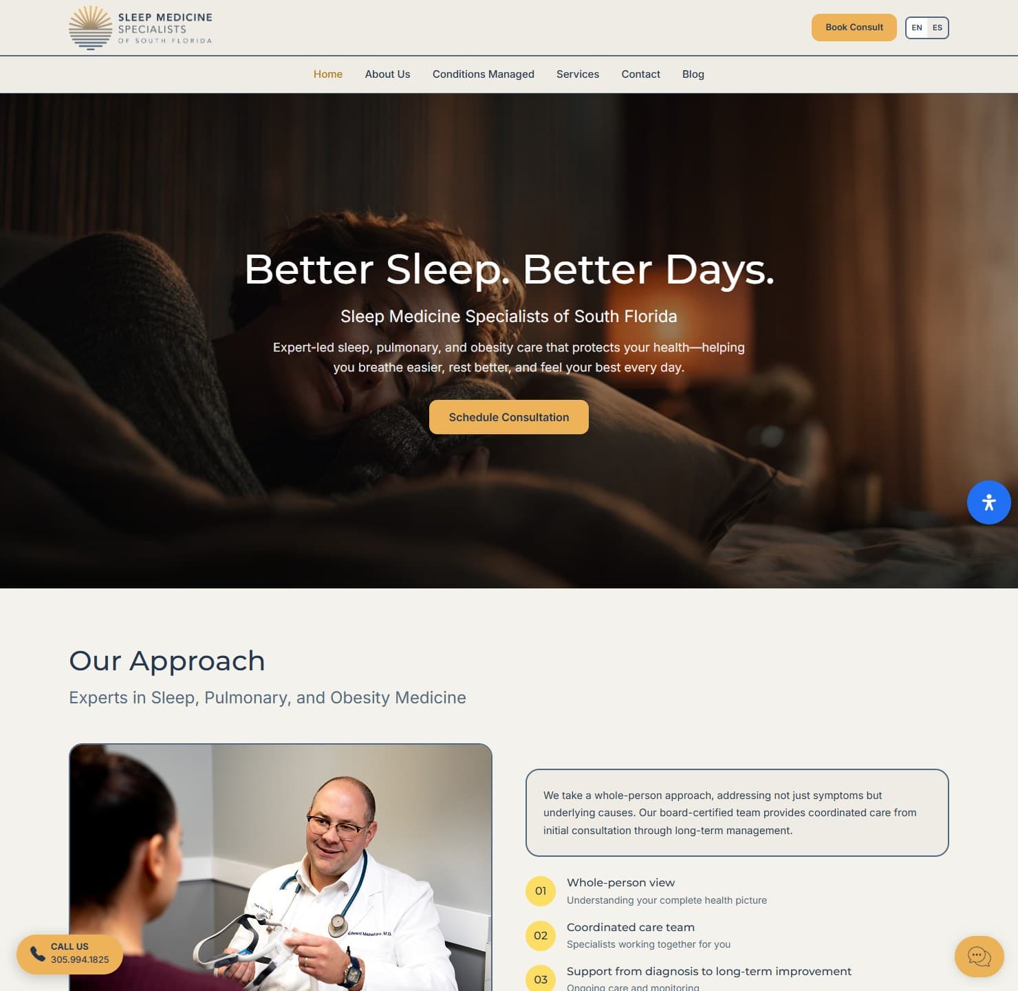 Sleep Medicine Specialists of South Florida website